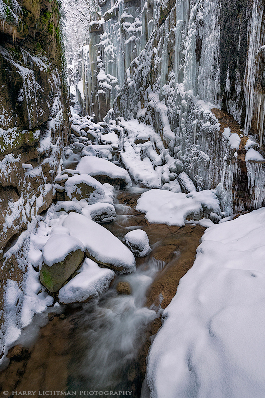 Winter Gorge III - New Hampshire Mountains - Streams - Lakes - & Rivers