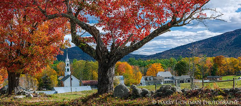 Tamworth Autumn Panorama - New Hampshire Mountains - Streams - Lakes - & Rivers