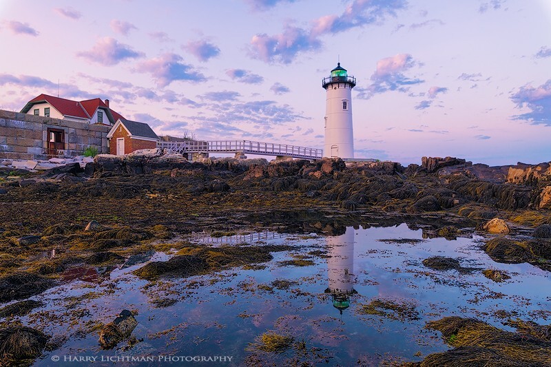 Dusk Fort Point Light - New Hampshire Seacoast