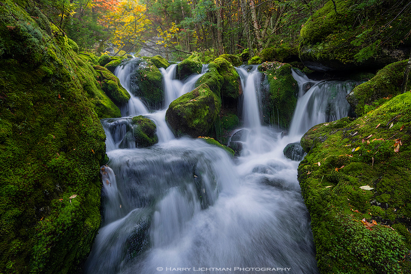 Autumn Rush - Mossy Falls - New Hampshire Mountains - Streams - Lakes - & Rivers