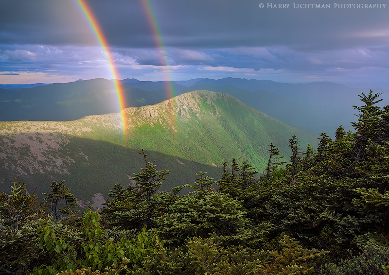Double Rainbow - Bondcliff - New Hampshire Mountains - Streams - Lakes - & Rivers