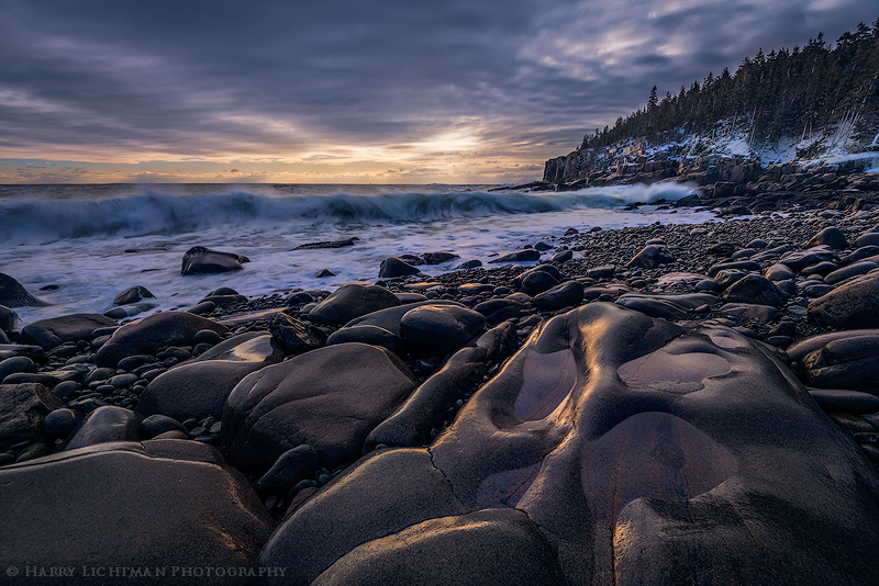 Crucible Rock - Boulder Beach - Maine Coast & Mountains