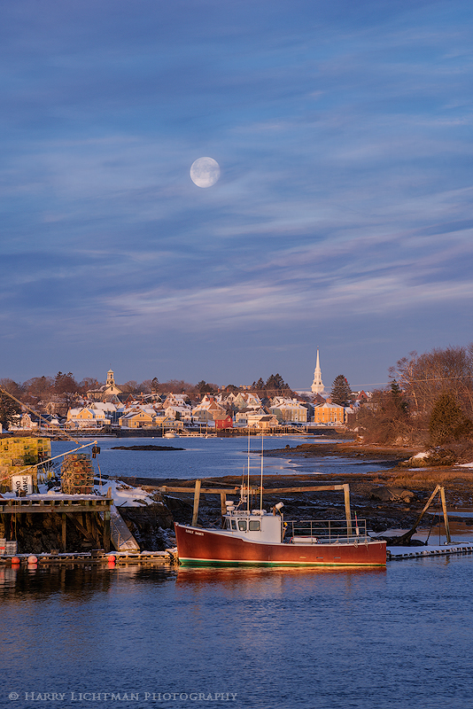 Moon over Portsmouth - New Hampshire Seacoast