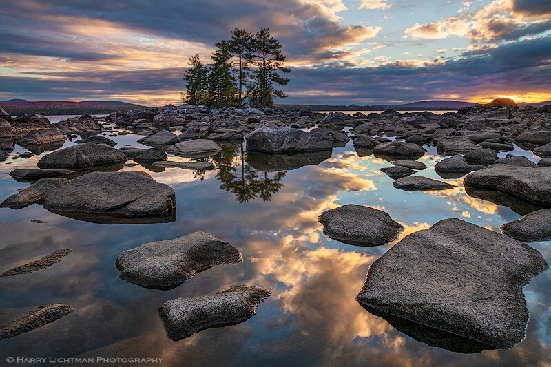 Sunset Bonsai Cove - Maine Coast & Mountains