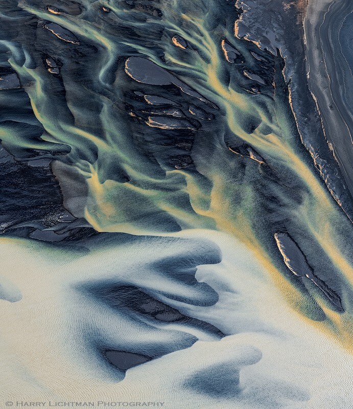 Day Meets Night - Aerial Iceland