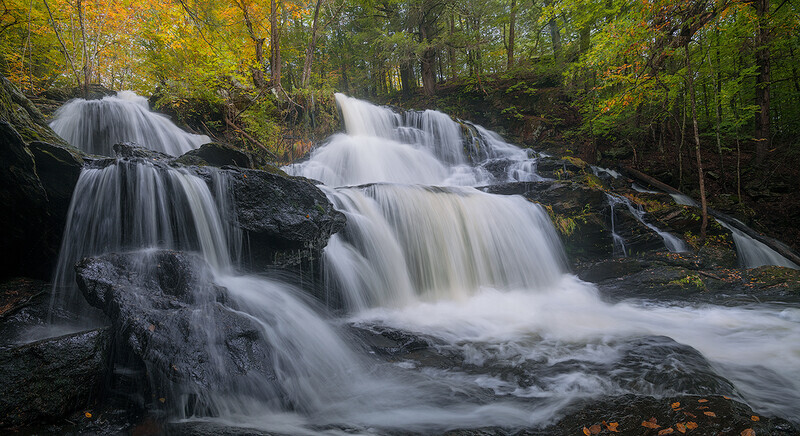 Garwin Falls Panorama - New Hampshire Mountains - Streams - Lakes - & Rivers