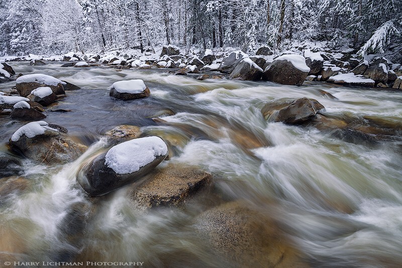 Ammonousic Snow - New Hampshire Mountains - Streams - Lakes - & Rivers