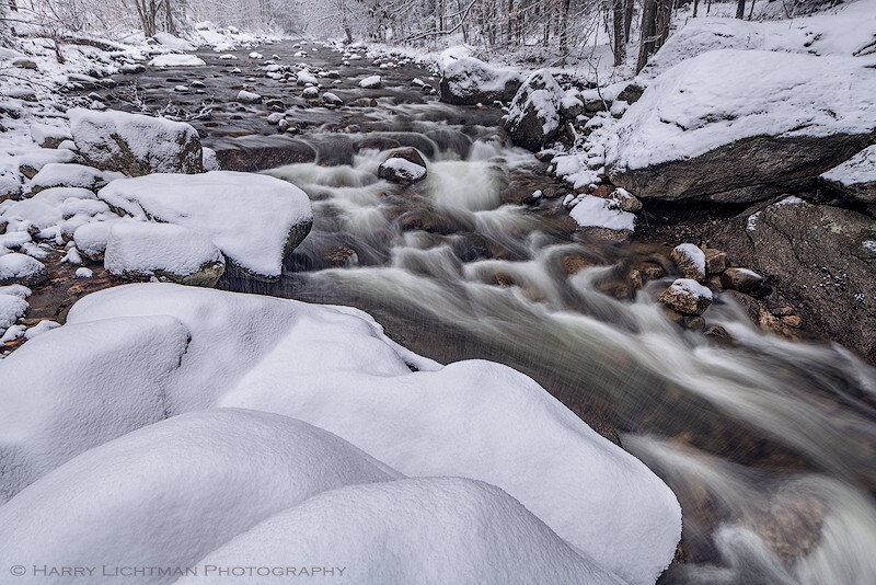 Sculptured Rocks Winter - New Hampshire Mountains - Streams - Lakes - & Rivers
