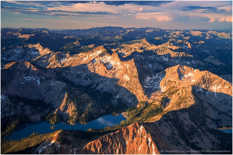 Toxiway Lake above the Sawtooths - Sawtooth Wilderness Idaho