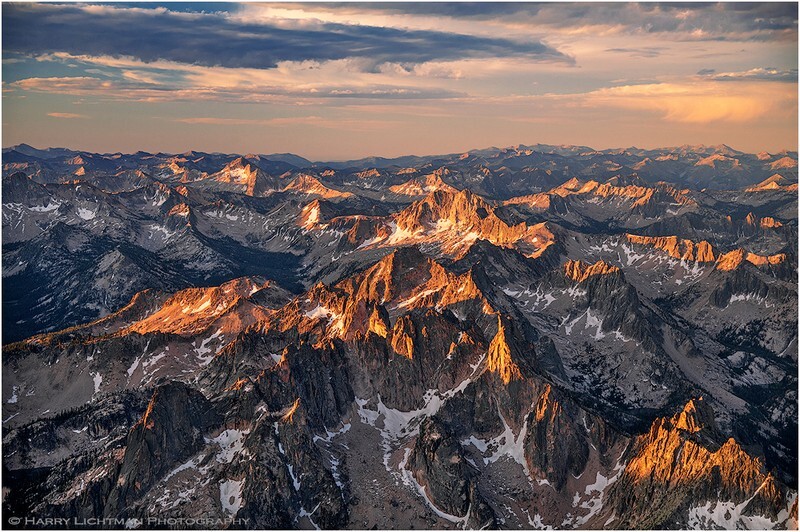 Candlelight over the Sawtooths - Sawtooth Wilderness Idaho