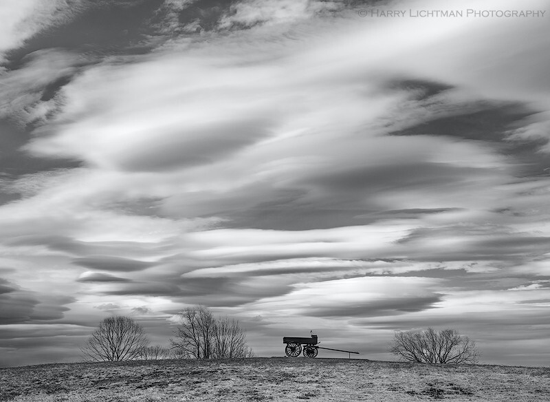 Wagon Hill Lenticulars BnW - New Hampshire Seacoast