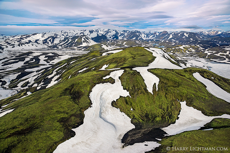 Greens of Summer - Aerial Iceland