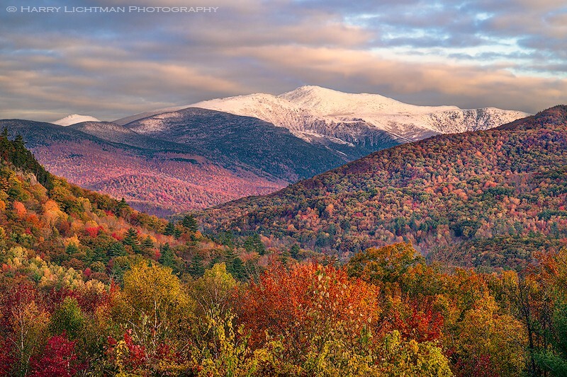 Notch View - Autumn Splendor - New Hampshire Mountains - Streams - Lakes - & Rivers