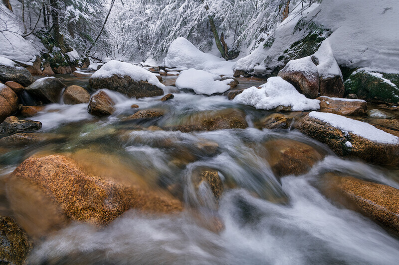 Winter in the Basin - New Hampshire Mountains - Streams - Lakes - & Rivers