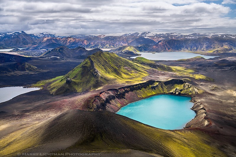 Blahylur & Highlands - Aerial Iceland