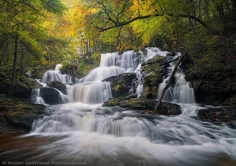 Autumn Falling - Garwin Falls - New Hampshire Mountains - Streams - Lakes - & Rivers