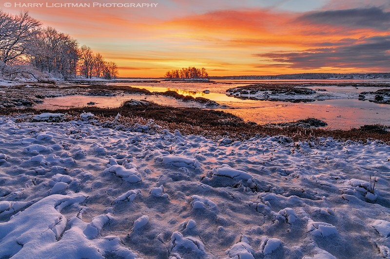 Lubberland Creek Winter Sunrise - New Hampshire Seacoast