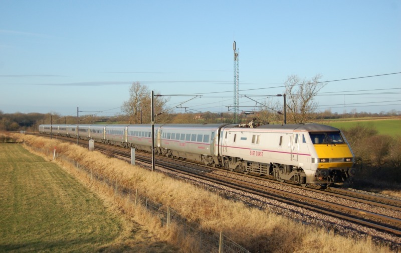 8.1.12 91117 08.00 Kings Cross - Edinburgh, Ricknall Grange - East Coast Main Line