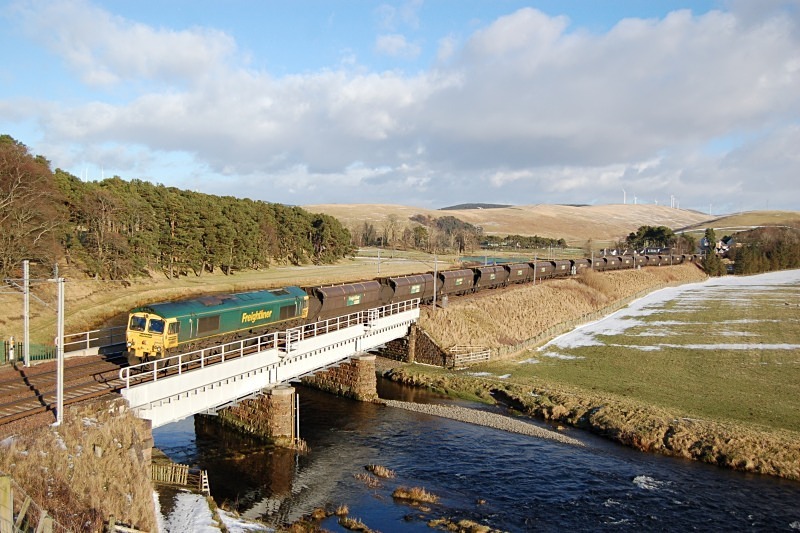 6.2.13 - 66557 4Z28 Fiddlers Ferry - Hunterston, Crawford - West Coast Main Line