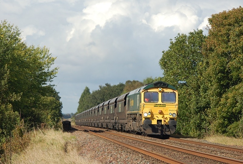 26.9.12 - 66559 6Z68 Killoch - Drax, Griseburn viaduct - Griseburn