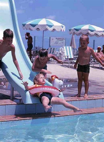 Hotel pool in the 60s - On Vacation