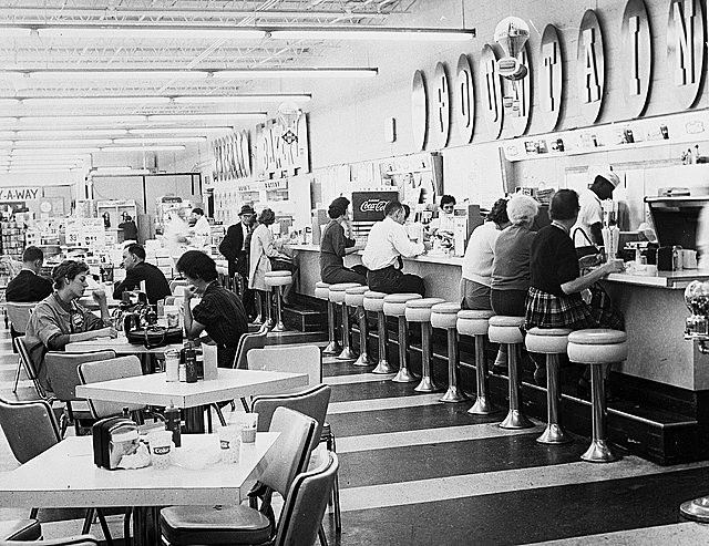 Clarks lunch counter 1963 - Out and About