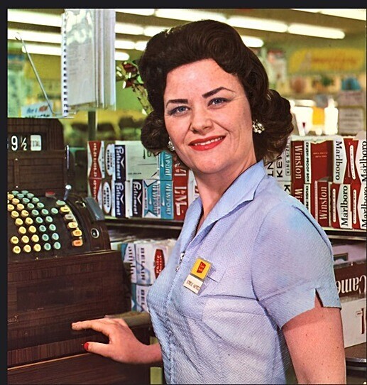 cashier 1963 - At Work