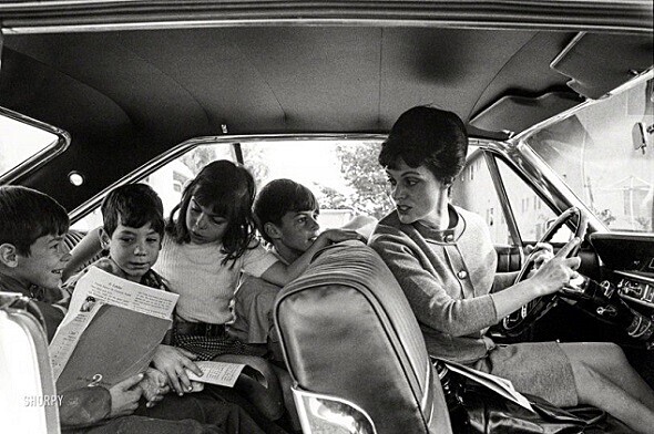 Mom Driving 1967 - Out and About
