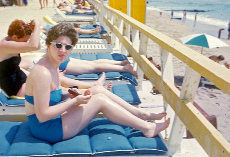 At the beach in 1961 - On Vacation