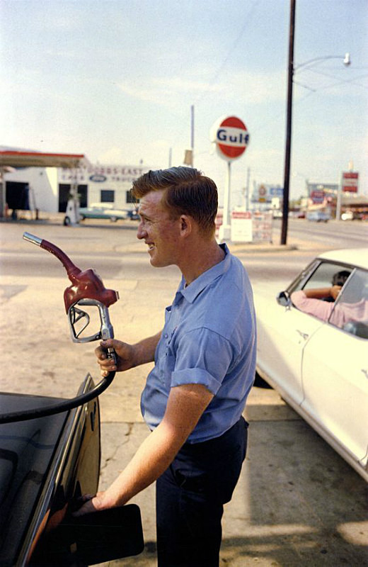 60s gas station attendant - At Work