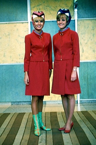 Braniff stewardesses 1967 - At Work