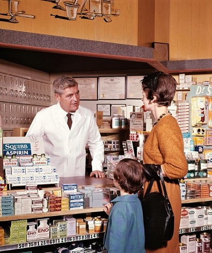 1960s pharmacist - At Work