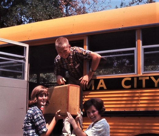 1965 school bus trip - School Days