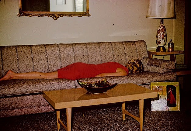 passed out on couch 1963 - Home & Family