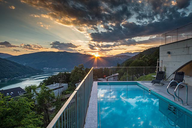 Stray ray on the pool - Switzerland