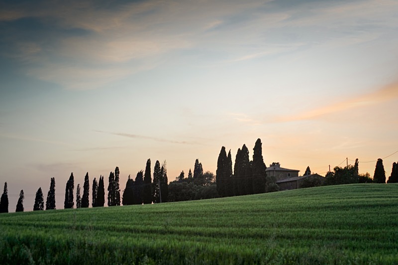 Dusk in Val d'Orcia - Italy