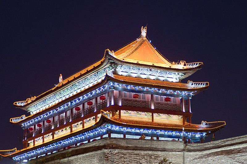 Xian Bell tower at night - China