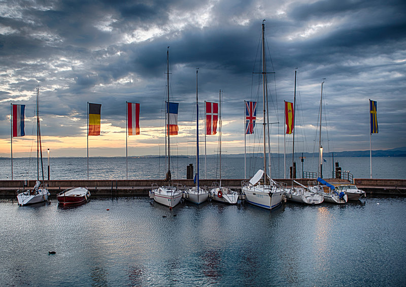 Bardolino port flags - Italy