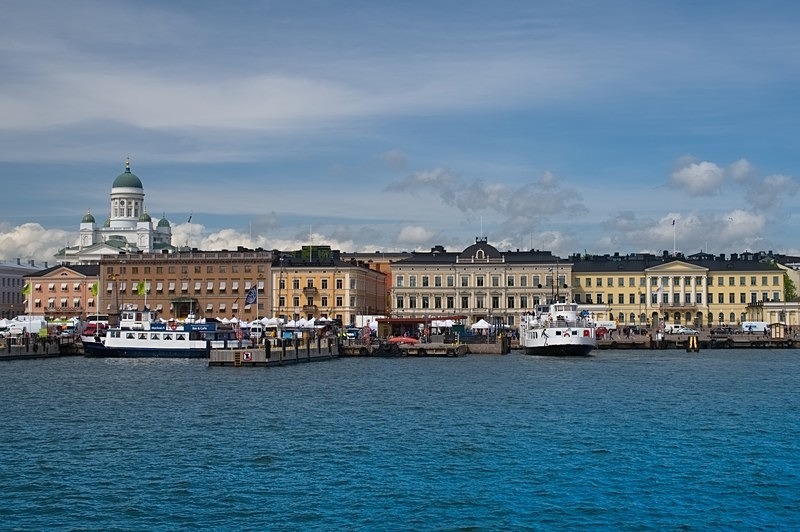Market square and the cathedral - Finland