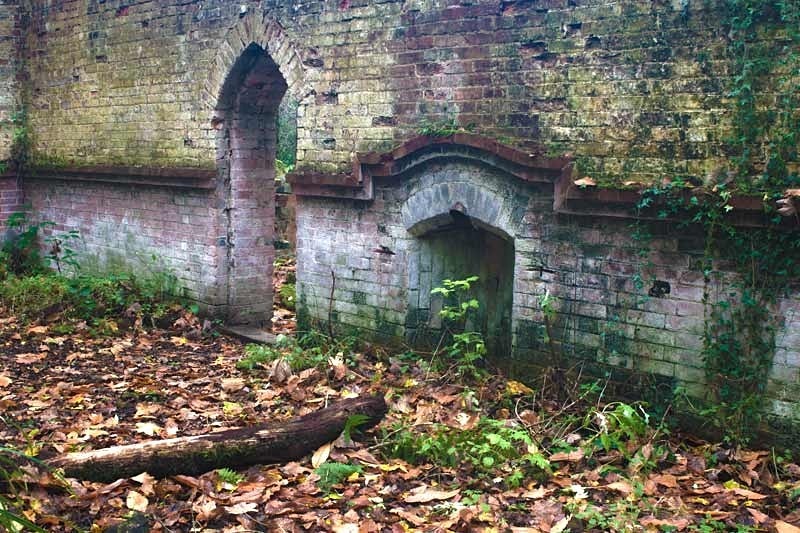 Fireplace - Bedham Mission Church - Urban exploration