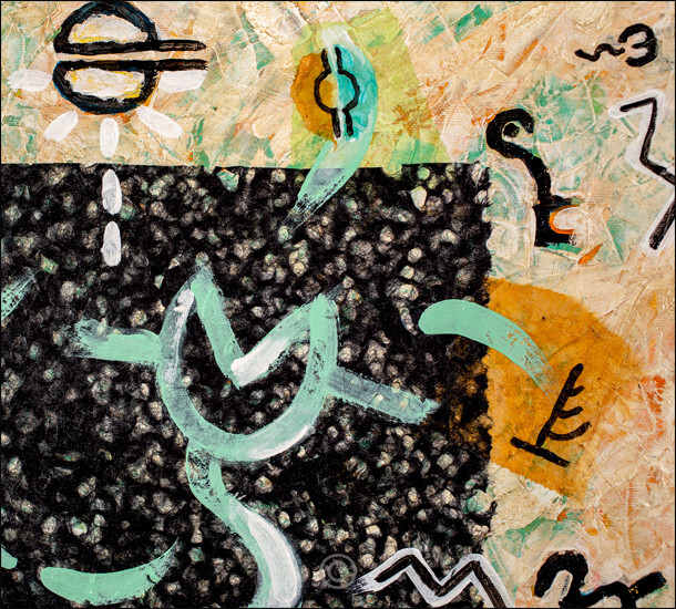 Detail of Getting energized - Glyphs