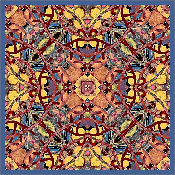 Digital mandala - Leaves