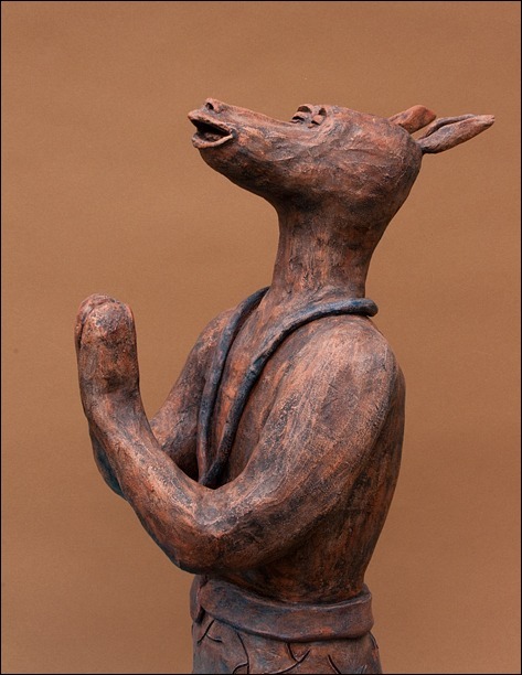 Praying for all (detail) - Ceramic Sculpture