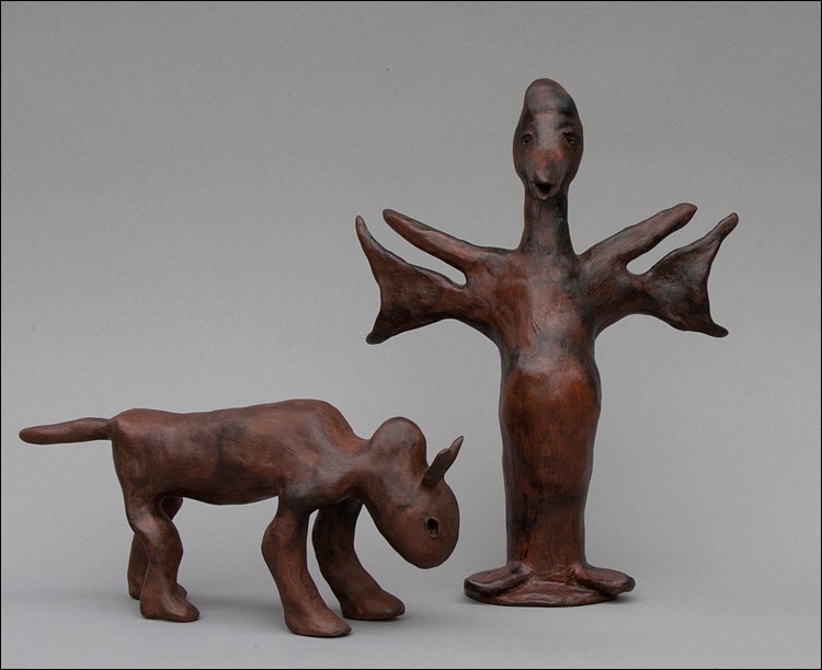 Healing scene - Ceramic Sculpture