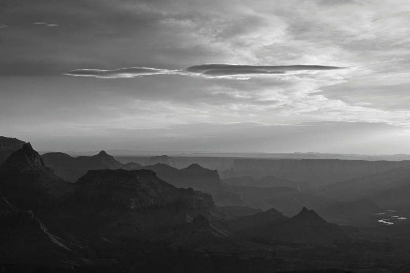 Grand Canyon Grand ViewSunrise B  W  12 x 18 - Out West