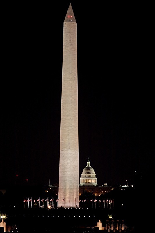 White on Black 12 x 18 - Washington DC