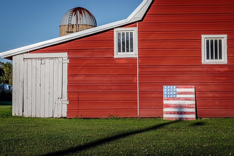 Red White and Blue on Red and White 2 - Landscapes