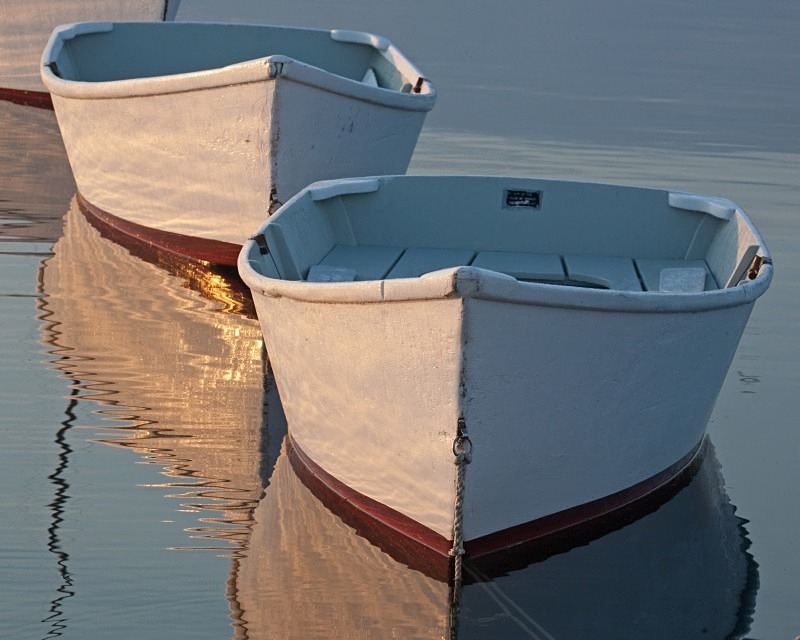 Rowboat 7 11 x 14 - Reflections