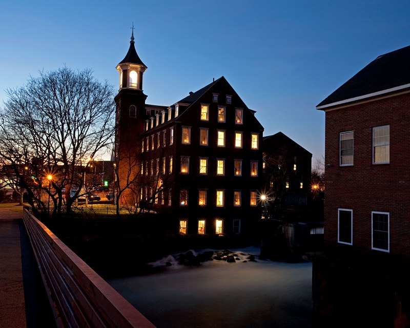 Laconia Mill at Dusk 2 11 x 14 - New Hampshire