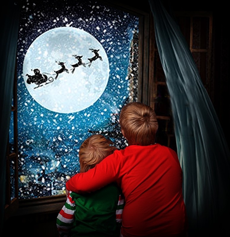 santa moon - Christmas